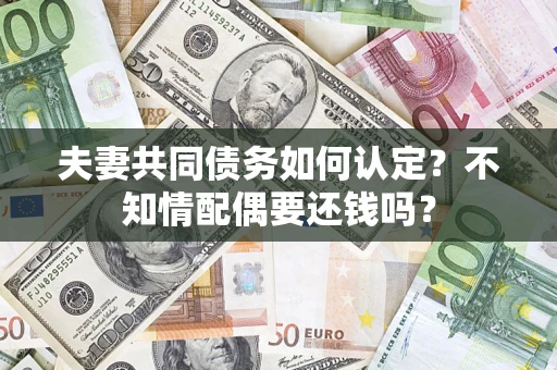 济南夫妻共同债务如何认定？不知情配偶要还钱吗？