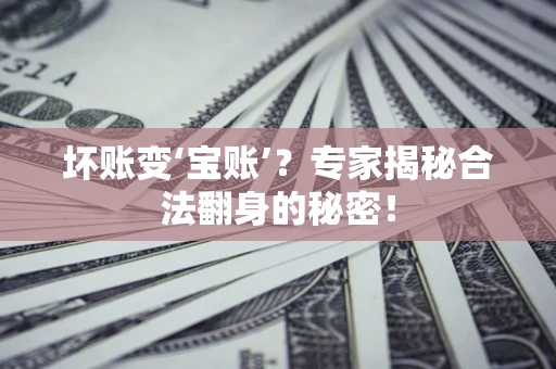 济南坏账变‘宝账’？专家揭秘合法翻身的秘密！