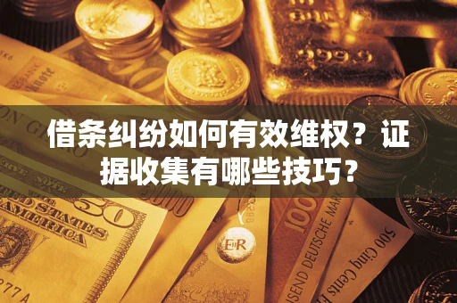 济南借条纠纷如何有效维权？证据收集有哪些技巧？