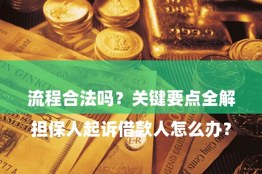 济南

担保人起诉借款人怎么办？流程合法吗？关键要点全解析