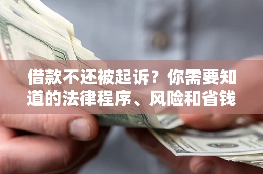 济南借款不还被起诉？你需要知道的法律程序、风险和省钱技巧